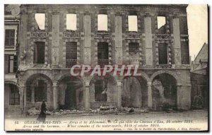 Old Postcard Army Arras and the Germans remained the Chateau d'Eau