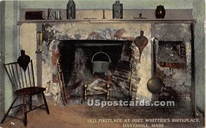 Old Fireplace at Poet Whittier's Birthplace - Haverhill, Massachusetts MA  