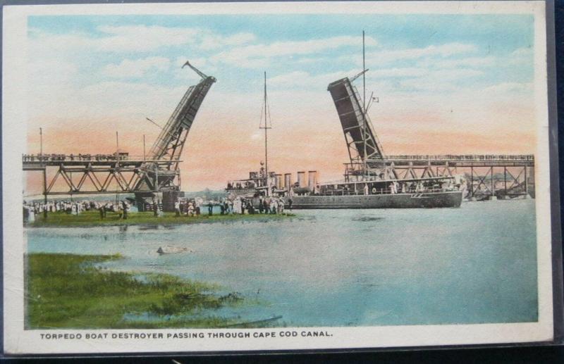 Torpedo Boat Destroyer Passing Through Cape Cod Canal H A Dickerman & Son Pub