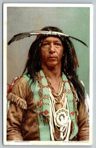 Native American  Chief  Arrowmaker    Postcard