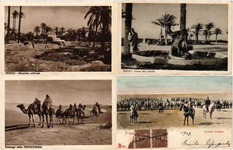 LIBYA LIBIA AFRICA 9 Vintage Postcard CPA AFRIQUE (L3288)