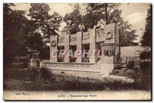 Old Postcard Ales Monument Aux Morts