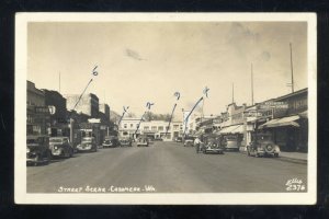 RPPC CASHMERE WASHINGTON OLD CARS VINTAGE REAL PHOTO POSTCARD STORES