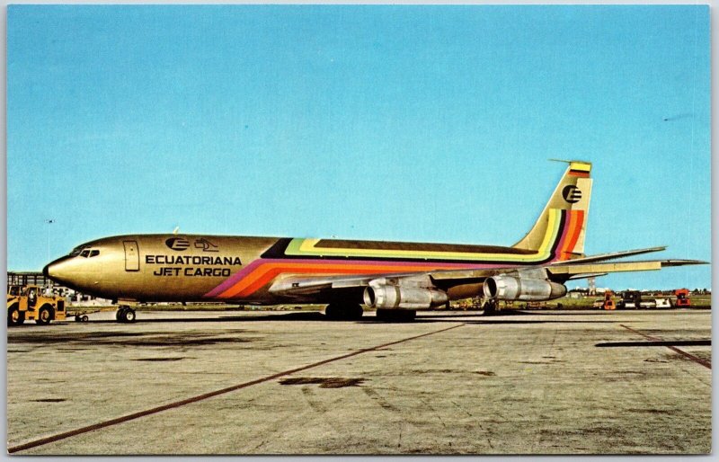 Airplane Empressa Ecuatoriana De Aviacion Beoing 707-321C National Postcard