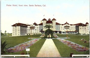 c1910 SANTA BARBARA CALIFORNIA POTTER HOTEL FRONT VIEW UNPOSTED POSTCARD 41-261