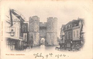 uk20917 west gate canterbury real photo uk