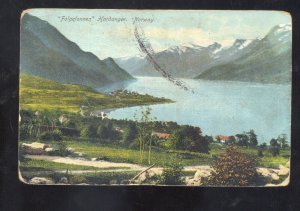 FOLGEFONNEN HARDANGER NORWAY NORGE VINTAGE POSTCARD HANCOCK MINNESOTA