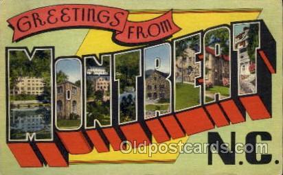 Montreat, North Carolina Large Letter Town Towns Post Cards Postcards  montre...