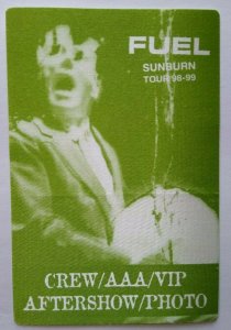 Fuel Backstage Music Pass Original 1999 Alternative Rock Sunburn Tour Green