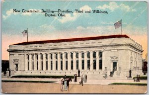 Dayton Ohio OH, New Government Building Post Office, Third & Wilkinson, Postcard