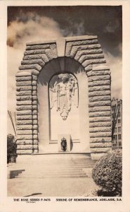 RPPC SHRINE OF REMEMBRANCE ADELAIDE SOUTH AUSTRALIA REAL PHOTO POSTCARD (1920s)