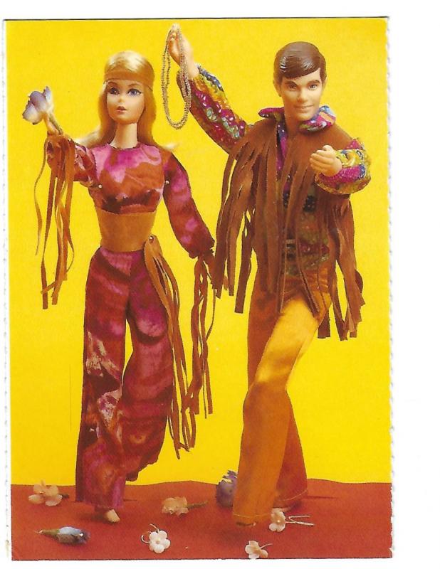 Live Action Barbie & Ken Mattel 1971 Nostalgic Official Barbie Doll Card  4 by 6