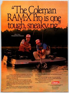 1988 Coleman Ram-X Pro Fishing Boat Print Ad 