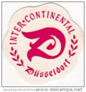 GERMANY DUESSELDORF INTER CONTINENTAL HOTEL VINTAGE LUGGAGE LABEL