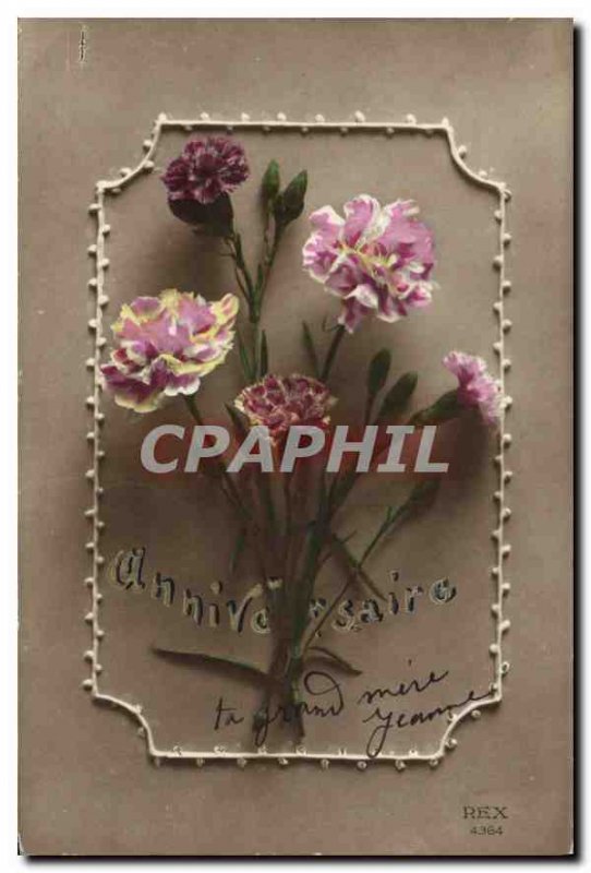 Old Postcard Birthday Flowers