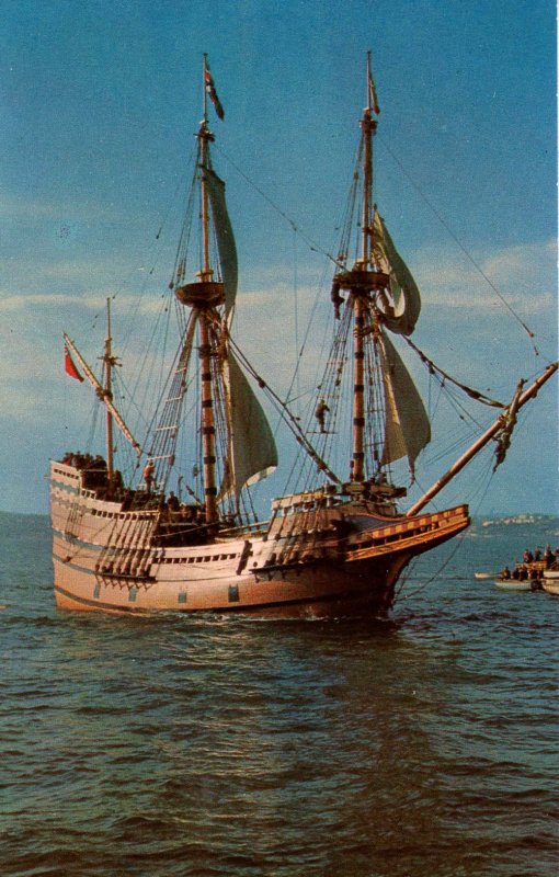 Mayflower II at Plymouth, MA in 1957.