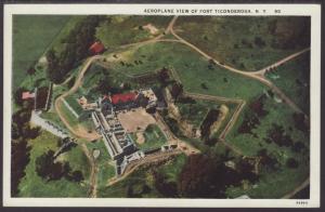 Bird's Eye View,Fort Ticonderoga,NY Postcard