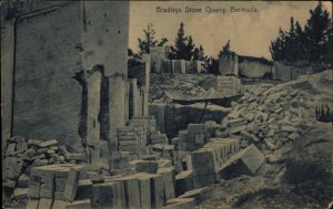 Bermuda Bradleys Stone Quarry c1910 Vintage Postcard