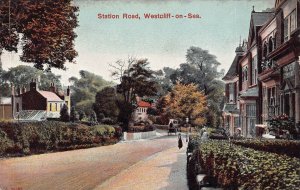 WESTCLIFF ON SEA ESSEX ENGLAND~STATION ROAD~1907 POSTCARD