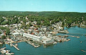 Aerial View Of Fisherman's Wharf Inn & The Waterfront Boothbay Harbor Postcard