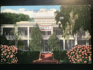 Vintage Postcard 1930-1945 USO NCS Women's Division Club Biloxi Mississippi