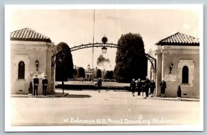 RPPC  US Naval Training Station  Entrance San Diego  California  Postcard