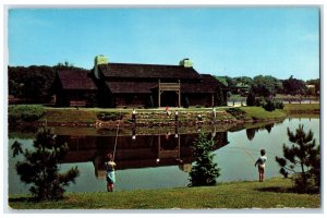 1954 YMCA Log Lodge Exterior Building Rockford Illinois Vintage Antique Postcard