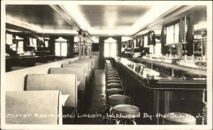 Wildwood by Sea NJ Mirror Room Hotel Lincoln Lunch Counter Real Photo Postcard