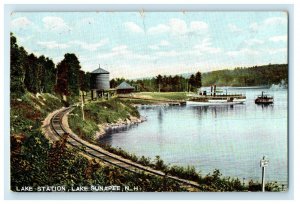 1909 Sunapee NH Lake Station, Lake Sunapee New Hampshire NH Posted Postcard