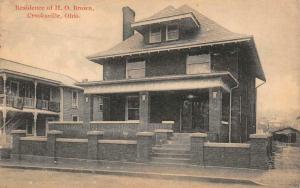 CROOKSVILLE, OH Ohio  RESIDENCE Of HO BROWN~Brick Home  PERRY COUNTY  Postcard