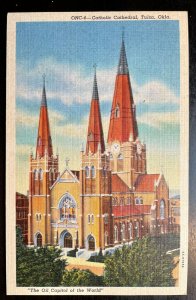 Vintage Postcard 1936 Catholic Cathedral Tulsa Oil,  Oklahoma (OK)