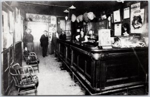 Tremont Bar Front & Walnut Street Early 1900 Restaurant Crews Postcard