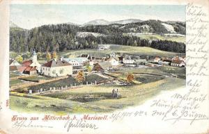 Mitterbach Austria Gruss aus panoramic view antique pc Z42700