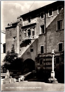 Roma - Rovine Della Casa Dei Borgia Rome Italy Real Photo RPPC Postcard