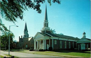 Vtg Churches of Laurens SC First Presbyterian & Baptist Church Postcard