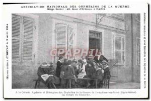 Old Postcard Orphans of war Quai d & # 39Orleans Paris Agricultural Colony an...