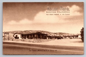 Hollon Motel Barstow California Vintage Unposted Postcard U.S. Highway 6