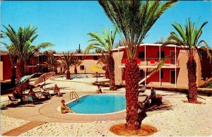 Phoenix, AZ Arizona  PALM SHADOWS APARTMENTS  Pool Scene  1965 Chrome Postcard