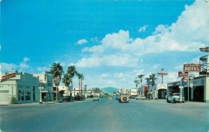 Automobiles Main Street Mojave Desert California 1955 Postcard Dexter 11301