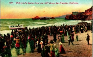 Drill By Life Caving Crew Cliff House San Francisco CA Unused UNP DB Postcard E1