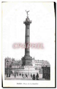 Postcard Old Paris Bastille Square