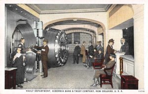 New Orleans Louisiana Hibernia Bank Vault Department Vintage Postcard JI658146