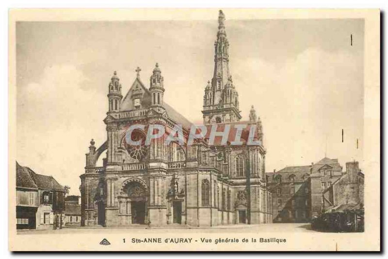Old Postcard Ste Anne d'Auray General view of the Basilica