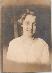 RPPC Vintage Real Photo Postcard Pretty Young Lady circa 1920s PC-28