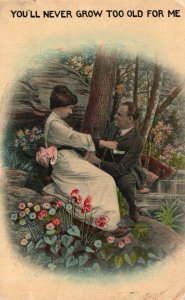 Vintage Postcard 1914 You Will Never Grow Too Old For Me Love And Romance