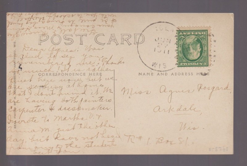 Scandinavia WISCONSIN RPPC 1911 FLOUR GRIST MILL nr Iola Waupaca Stevens Point