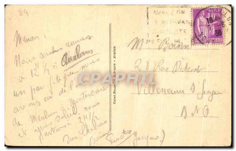 Old Postcard Avallon Road Loutanbert The bridge guards