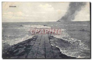 Old Postcard Ostend boat