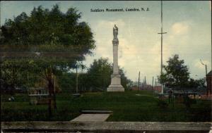 Camden NJ Soldiers Monument c1910 Postcard