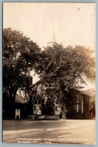 Postcard RPPC c1915 Brandon VT Congregational Church R. Herman Cassens Photo